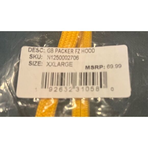 Zubaz NFL Men's Team Name and Logo Full Zip Zebra Hoodie - Picture 5 of 5